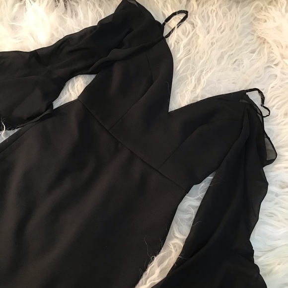 BCBGMaxAzria Pamella Cold Shoulder Dress In Black - Picture 5 of 6